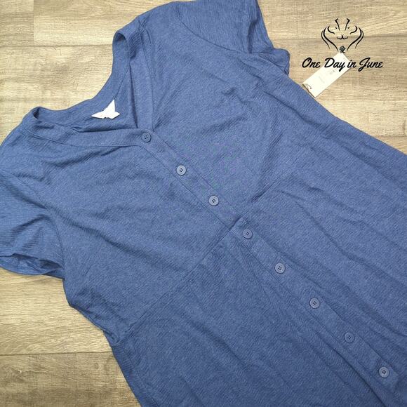 Liz Claiborne Plus Size Button Front Short Sleeve Dress Size 3X - Picture 3 of 7